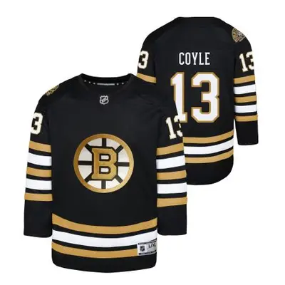 Boston Bruins dětský hokejový dres Charlie Coyle 13 black 100th Anniversary Premier Breakaway Je