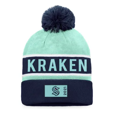 Seattle Kraken zimní čepice Traditional Navy-Icy Blue