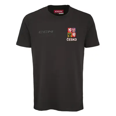 Hokejové reprezentace pánské tričko Czech Republic CCM Core logo Česko Black