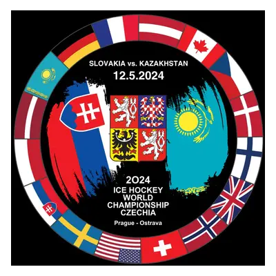 Hokejové reprezentace puk Ice Hockey World Championship Czechia MS 2024 Dueling 12.5.2024 Slovak