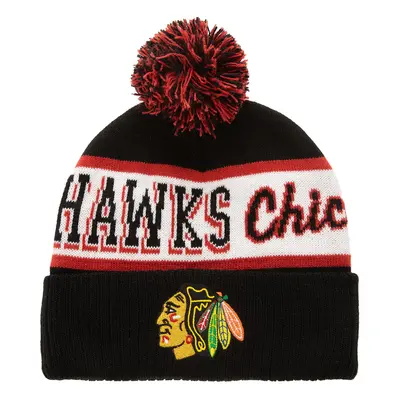 Chicago Blackhawks zimní čepice Block Sweep Pom Knit