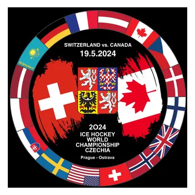 Hokejové reprezentace puk Ice Hockey World Championship Czechia MS 2024 Dueling 19.5.2024 Switze