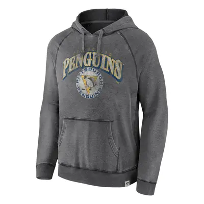 Pittsburgh Penguins pánská mikina s kapucí True Classics Washed Pullover Hoodie grey