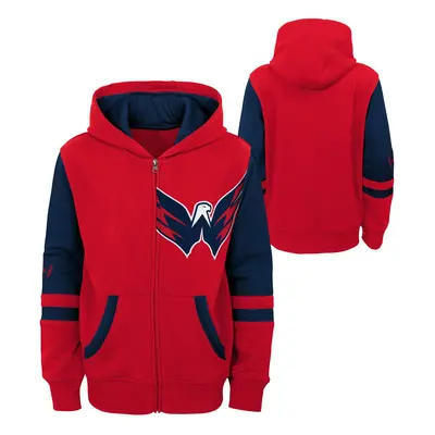 Washington Capitals dětská mikina s kapucí faceoff colorblocked fleece full-zip