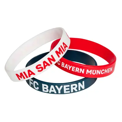 Bayern Mnichov 3pack gumový náramek blue red white