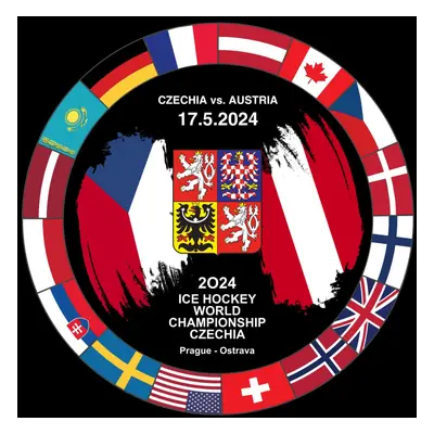 Hokejové reprezentace puk Ice Hockey World Championship Czechia MS 2024 Dueling 17.5.2024 Czechi