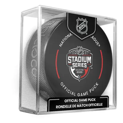 NHL produkty puk 2023 NHL Stadium Series Raleigh Official Game