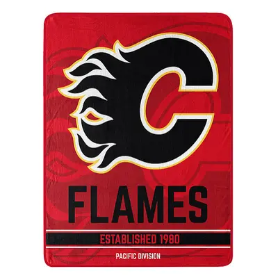 Calgary Flames deka Plush Micro Throw Logo