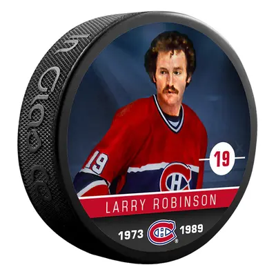 Montreal Canadiens puk Larry Robinson #19 Souvenir Collector Hockey Puck