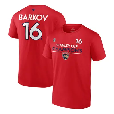 Florida Panthers pánské tričko Aleksander Barkov #16 2024 Stanley Cup Champions Authentic Pro Na