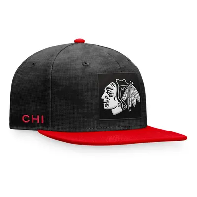 Chicago Blackhawks čepice flat kšiltovka Black-Athletic Red