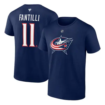 Columbus Blue Jackets pánské tričko Adam Fantilli #11 Authentic Stack Name & Number