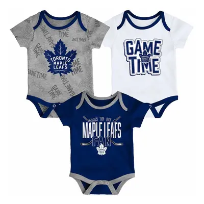 Toronto Maple Leafs kojenecké body 3-pack Game Time S/S Creeper Set - Newborn