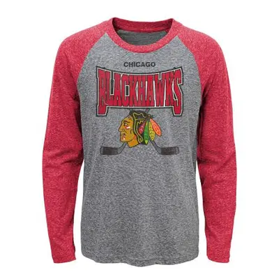 Chicago Blackhawks dětské tričko s dlouhým rukávem Stick Up LS Triblend Raglan