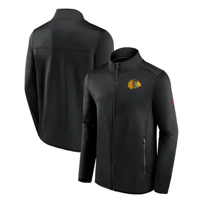 Chicago Blackhawks pánská bunda RINK Fleece Jacket Black-Black