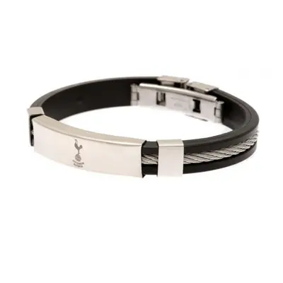 Tottenham Hotspur silikonový náramek Silver Inlay Silicone Bracelet