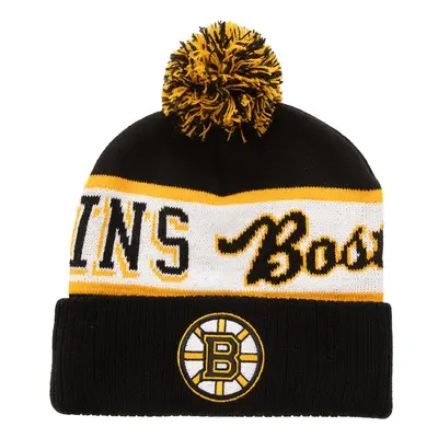 Boston Bruins zimní čepice Block Sweep Pom Knit