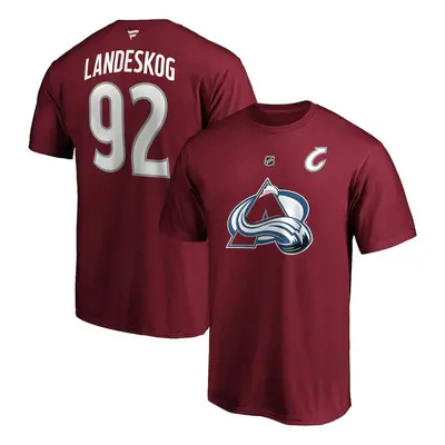 Colorado Avalanche pánské tričko Gabriel Landeskog #92 Stack Name & Number T-Shirt