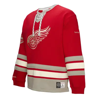 Detroit Red Wings pánská mikina Heritage Lace-Up Crew Vintage Logo