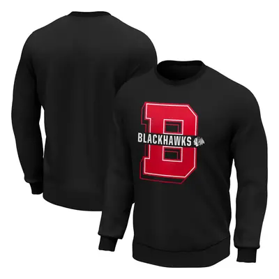 Chicago Blackhawks pánská mikina College Letter Crew Sweatshirt