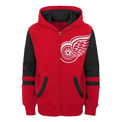 Detroit Red Wings dětská mikina s kapucí faceoff colorblocked fleece full-zip