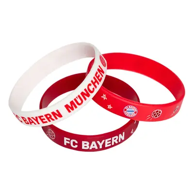 Bayern Mnichov 3pack gumový náramek KIDS red white