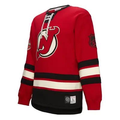 New Jersey Devils pánská mikina Heritage Lace-Up Crew Vintage Logo