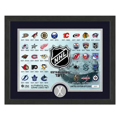 NHL produkty sběratelská plaketa NHL Game Used Net Team Logo Collection Limited Edition od 5000