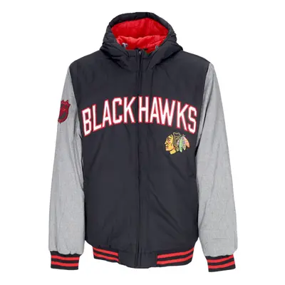 Chicago Blackhawks pánská bunda s kapucí Cold Front Polyfilled Padded Jacket w. Hood