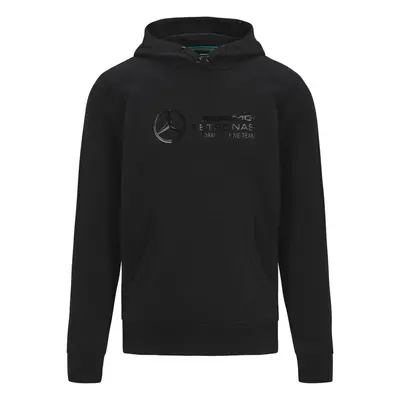 Mercedes AMG Petronas pánská mikina s kapucí stealth sweatshirt black F1 Team 2022