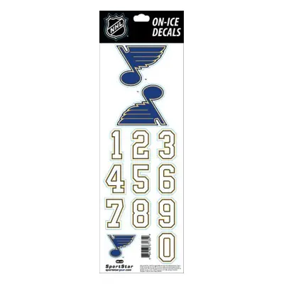 St. Louis Blues samolepky na helmu Decals White