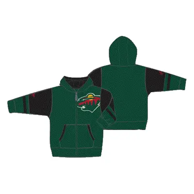 Minnesota Wild dětská mikina s kapucí Faceoff Colorblocked Fleece Full-Zip