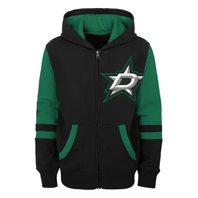 Dallas Stars dětská mikina s kapucí faceoff colorblocked fleece full-zip