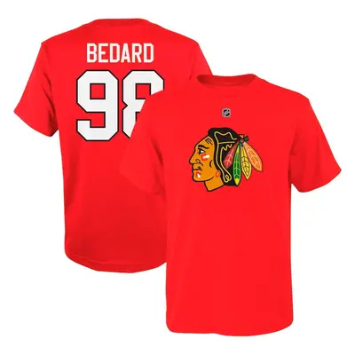 Chicago Blackhawks dětské tričko Connor Bedard #98 Player Name & Number Red