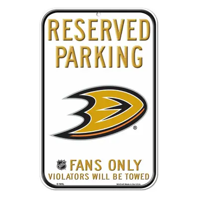 Anaheim Ducks cedule na zeď Reserved Parking Sign