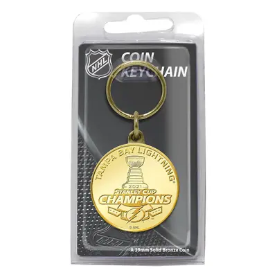 Tampa Bay Lightning přívěšek na klíče 2021 Stanley Cup Champions Bronze Mint Coin