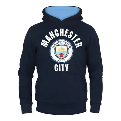 Manchester City dětská mikina s kapucí Hoody navy