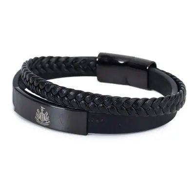 Newcastle United kožený náramek Black IP Leather Bracelet