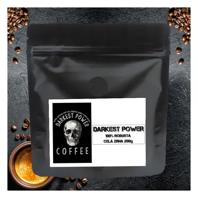 Guggenheimer Zrnková káva Darkest Power | Espresso 100% Robusta | hodně kofeinu, málo kyselin | 