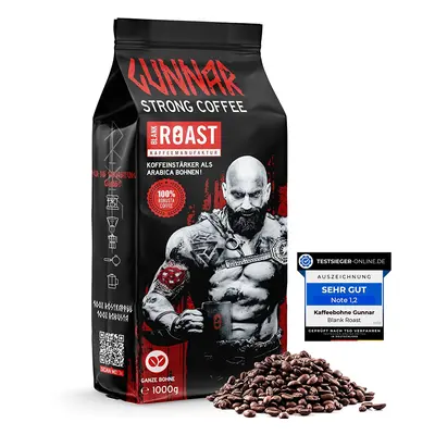 Blank ROAST Zrnková káva GUNNAR - Velmi silná Německá káva s nízkou kyselostí - 100% ušlechtilá 