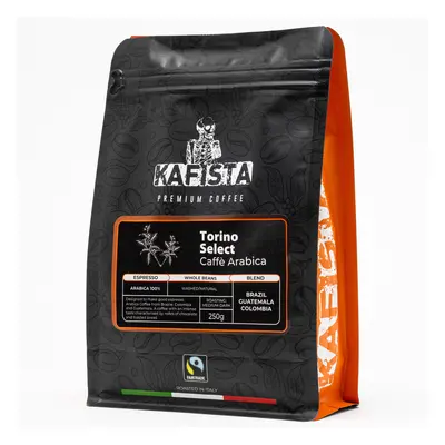 Kafista "Torino Select" -Zrnková káva, 100% Arabica Espresso Káva, Pražená v Itálii Množství: 25