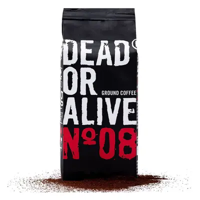 Mletá káva DEAD OR ALIVE 250g - vysoký obsah kofeinu a krémová chuť - Italská káva