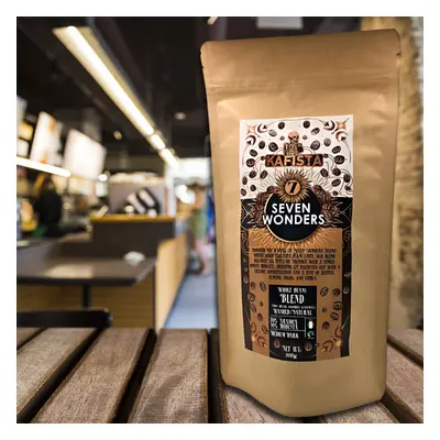 Kafista Zrnková Káva "Seven Wonders" - Espresso Směs 70% Arabica, 30% Robusta, Fairtrade Množstv