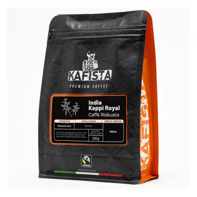 Kafista "India Kappi Royal" - 100% Robusta Single Origin Káva, Pražená v Itálii - zrnková káva i