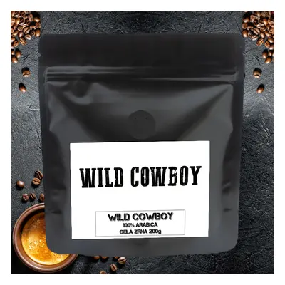 Blank ROAST Zrnková káva Wild Cowboy Crema 200g - Jemně pražená káva s hickory dřevem Arabica 10