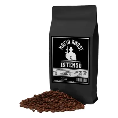 Zrnková káva MAFIA ROAST Intenso 1000g - Kvalitní Italská káva 30% Arabica 70% Robusta perfektní