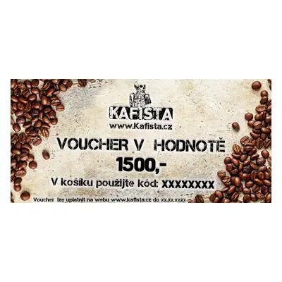 Kafista Dárkový voucher na kávu, nebo kávové příslušenství v hodnotě 1500 Kč Forma voucheru: Dig