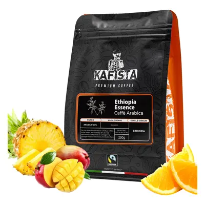 Kafista "Ethiopia Essence" - Zrnková káva, 100% Arabica Single Origin Káva, Pražená v Itálii - I