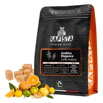 Kafista Zrnková Káva "Arabica Elegance" – 100% Arabica směs, Pražená v Itálii, Ideální pro Filtr