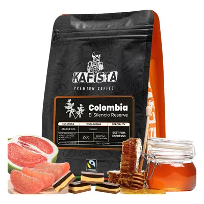 Výběrová káva Kafista "Colombia - El Silencio Reserve" - Zrnková Káva - 100% Arabica - Praženo v